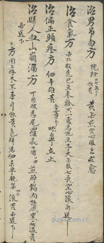 中医古籍《使用杂方本》